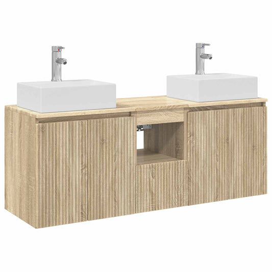 Bathroom Cabinet Set 3 pcs Sonoma Oak 49.5 x 41 x 62.5 cm