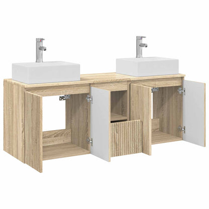 Bathroom Cabinet Set 3 pcs Sonoma Oak 49.5 x 41 x 62.5 cm