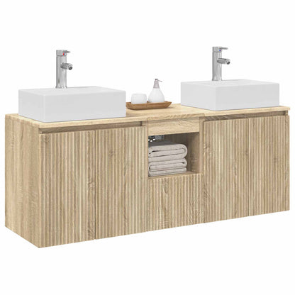 Bathroom Cabinet Set 3 pcs Sonoma Oak 49.5 x 41 x 62.5 cm