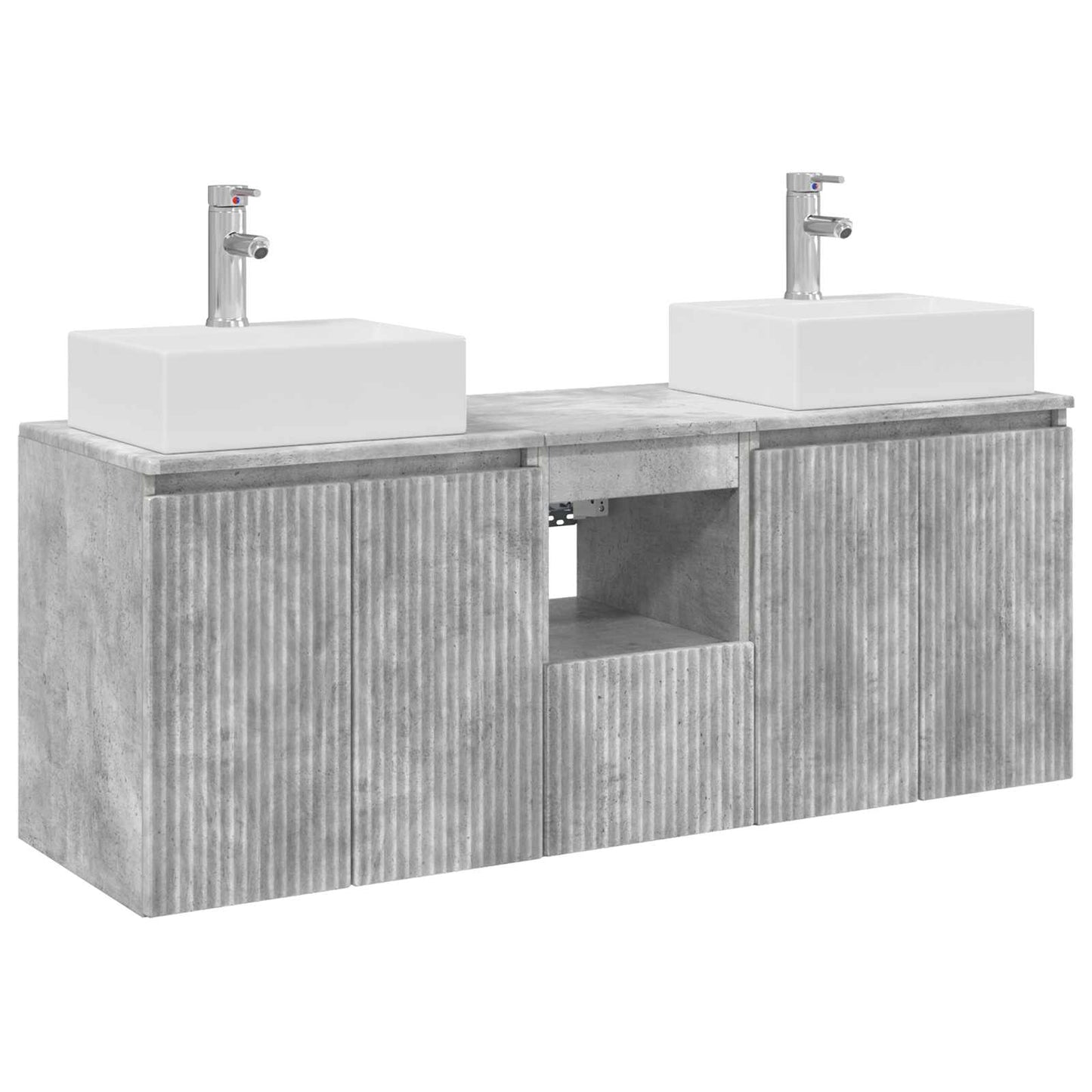 Bathroom Cabinet Set 3 pcs Concrete Grey 49.5 x 41 x 62.5 cm