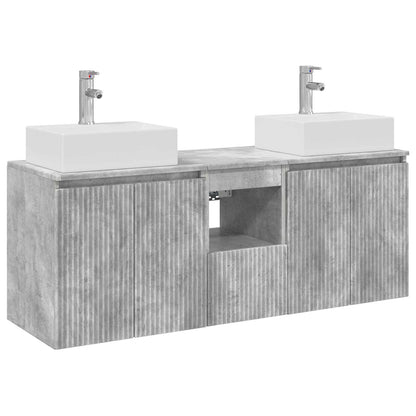 Bathroom Cabinet Set 3 pcs Concrete Grey 49.5 x 41 x 62.5 cm