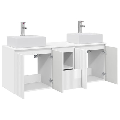 Bathroom Cabinet Set 3 pcs High Gloss White 49.5 x 41 x 62.5 cm