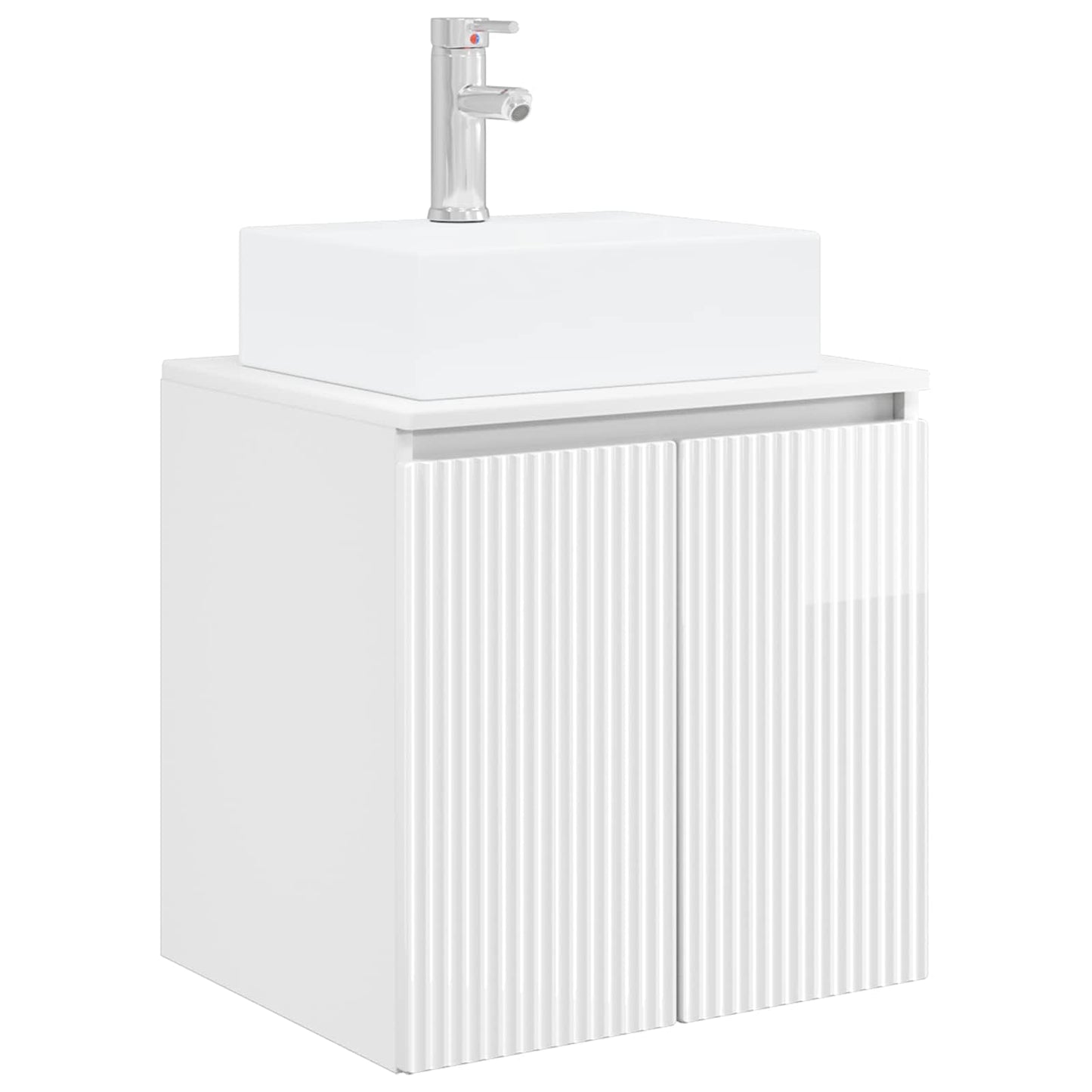 Bathroom Cabinet Set 3 pcs High Gloss White 49.5 x 41 x 62.5 cm