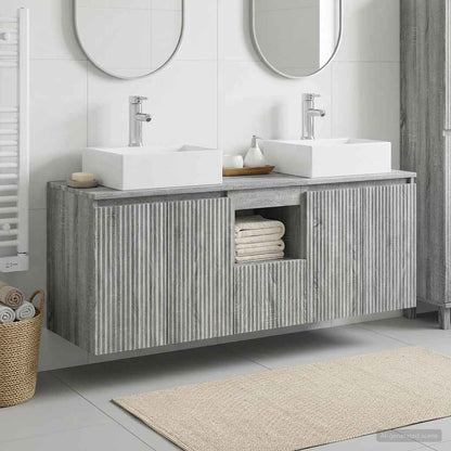Bathroom Cabinet Set 3 pcs Grey Sonoma 49.5 x 41 x 62.5 cm