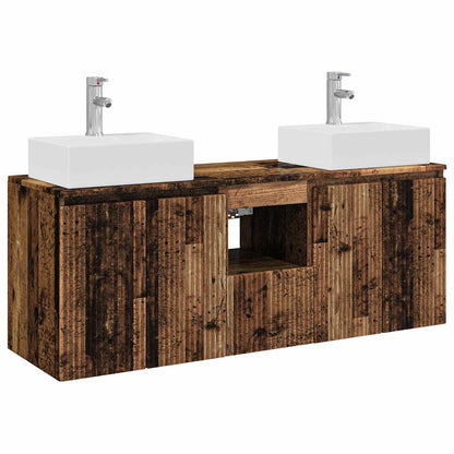 Bathroom Cabinet Set 3 pcs Old Wood 49.5 x 41 x 62.5 cm