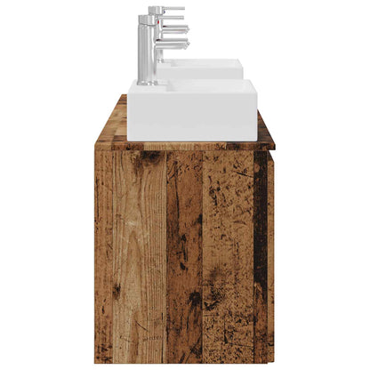 Bathroom Cabinet Set 3 pcs Old Wood 49.5 x 41 x 62.5 cm