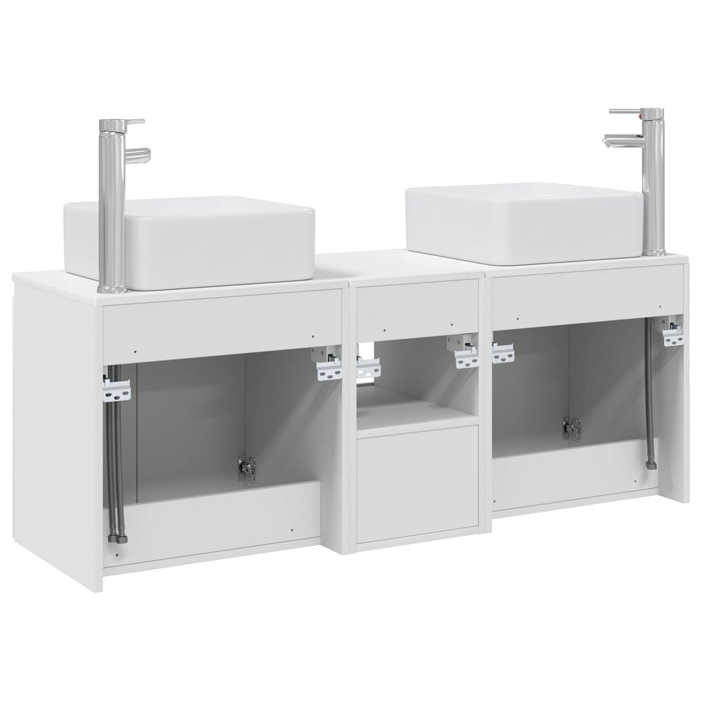 Bathroom Cabinet Set 3 pcs White 53 x 35 x 63 cm