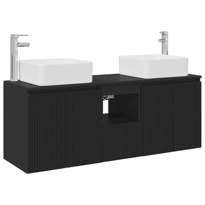 Bathroom Cabinet Set 3 pcs Black 53 x 35 x 63 cm