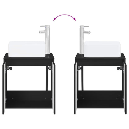 Bathroom Cabinet Set 3 pcs Black 53 x 35 x 63 cm