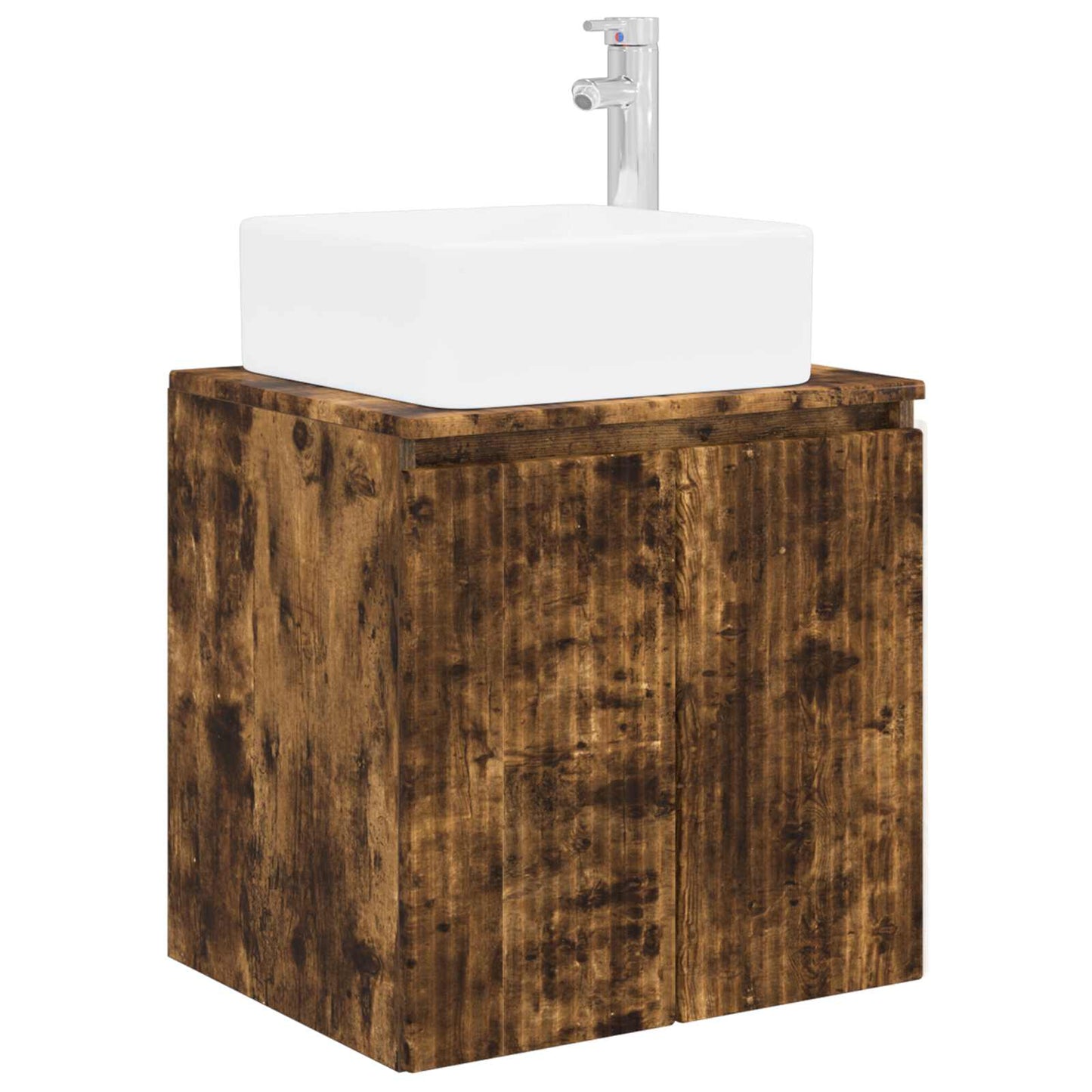 Bathroom Cabinet Set 3 pcs Smoked Oak 53 x 35 x 63 cm