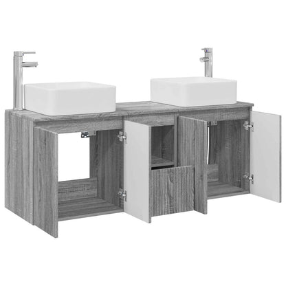 Bathroom Cabinet Set 3 pcs Grey Sonoma 53 x 35 x 63 cm