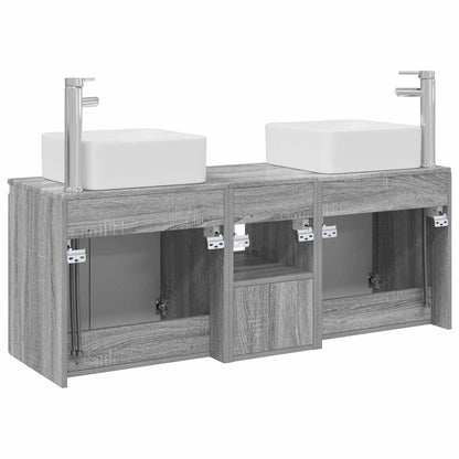 Bathroom Cabinet Set 3 pcs Grey Sonoma 53 x 35 x 63 cm