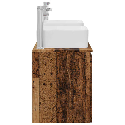 Bathroom Cabinet Set 3 pcs Old Wood 53 x 35 x 63 cm