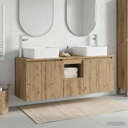 Bathroom Cabinet Set 3 pcs Artisan Oak 53 x 35 x 63 cm