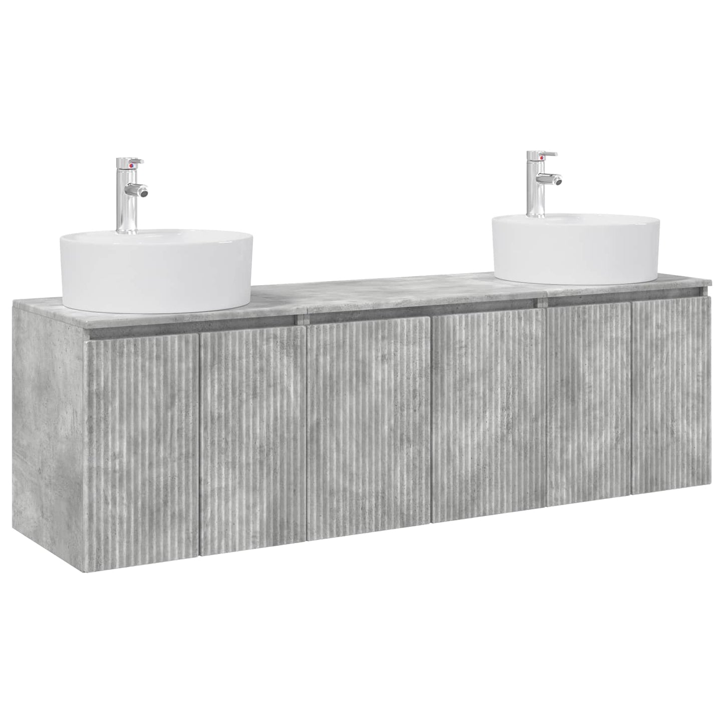 Bathroom Cabinet Set 3 pcs Concrete Grey 49.5 x 44.5 x 65 cm