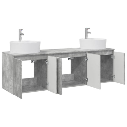 Bathroom Cabinet Set 3 pcs Concrete Grey 49.5 x 44.5 x 65 cm