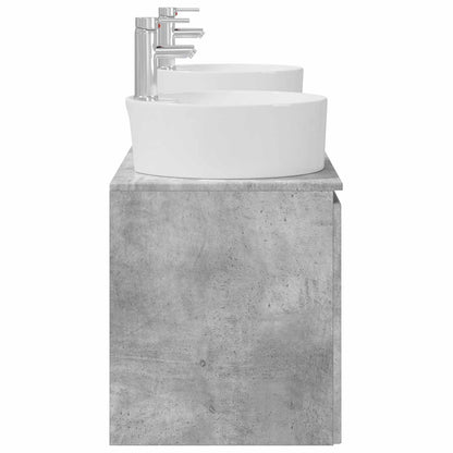 Bathroom Cabinet Set 3 pcs Concrete Grey 49.5 x 44.5 x 65 cm