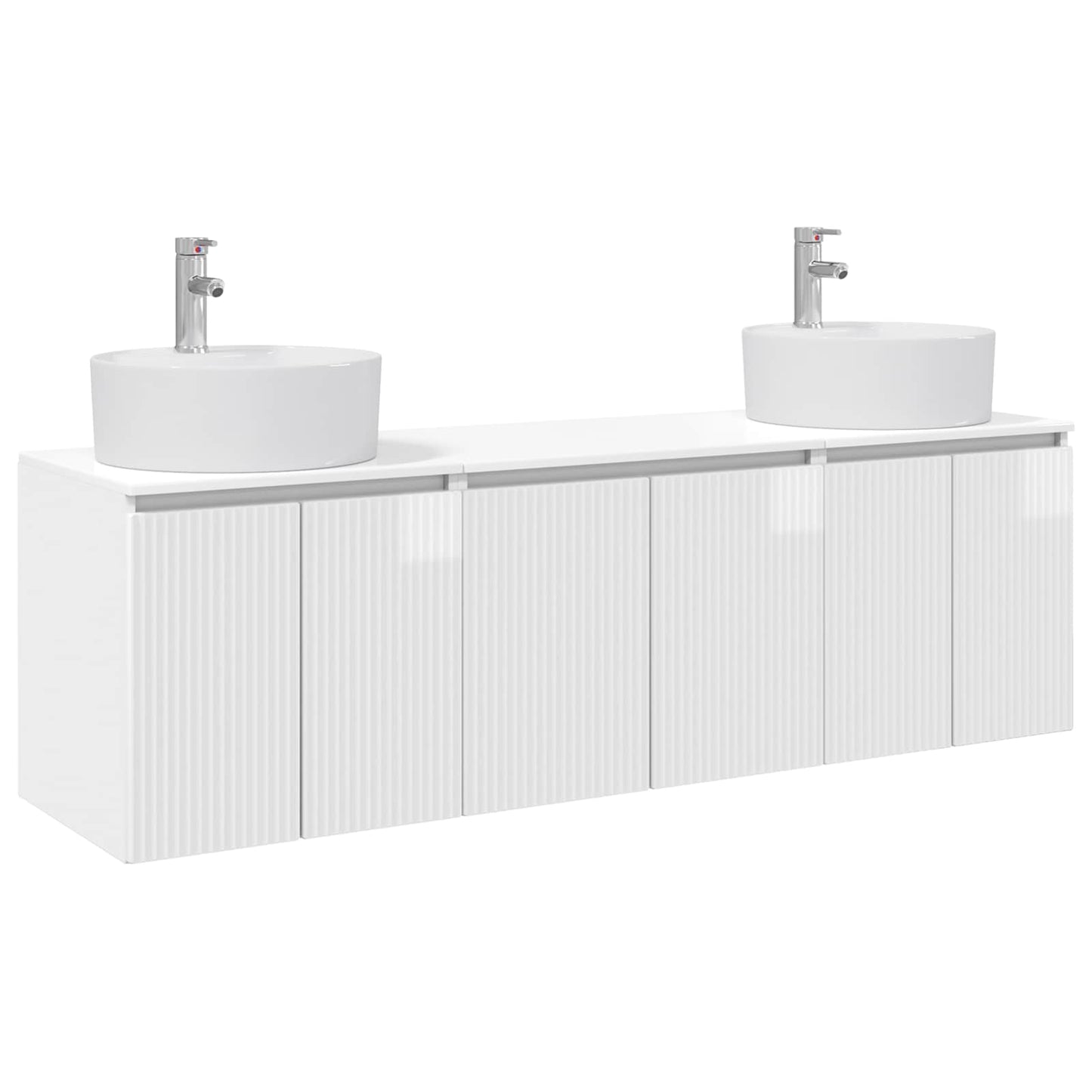 Bathroom Cabinet Set 3 pcs High Gloss White 49.5 x 44.5 x 65 cm