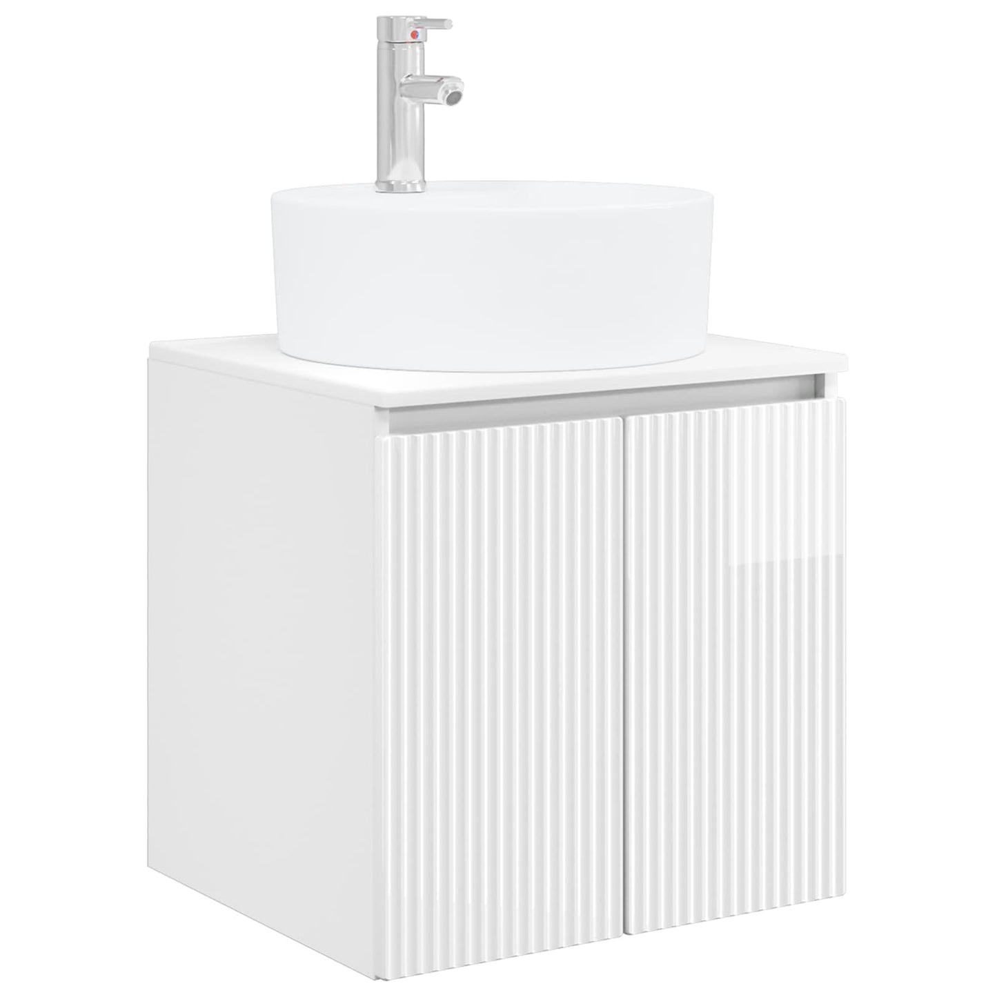 Bathroom Cabinet Set 3 pcs High Gloss White 49.5 x 44.5 x 65 cm