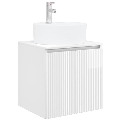 Bathroom Cabinet Set 3 pcs High Gloss White 49.5 x 44.5 x 65 cm