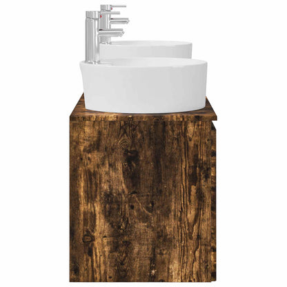 Bathroom Cabinet Set 3 pcs Smoked Oak 49.5 x 44.5 x 65 cm