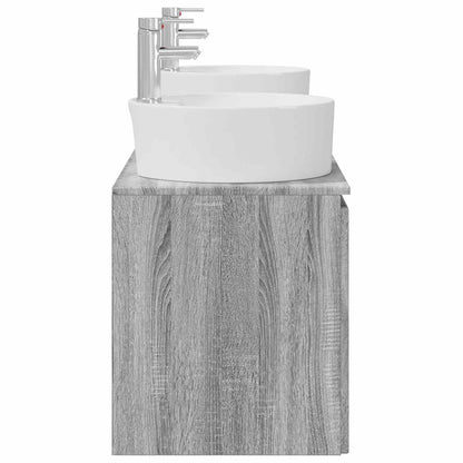 Bathroom Cabinet Set 3 pcs Grey Sonoma 49.5 x 44.5 x 65 cm