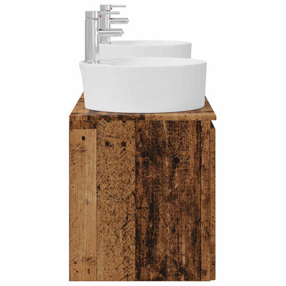 Bathroom Cabinet Set 3 pcs Old Wood 49.5 x 44.5 x 65 cm