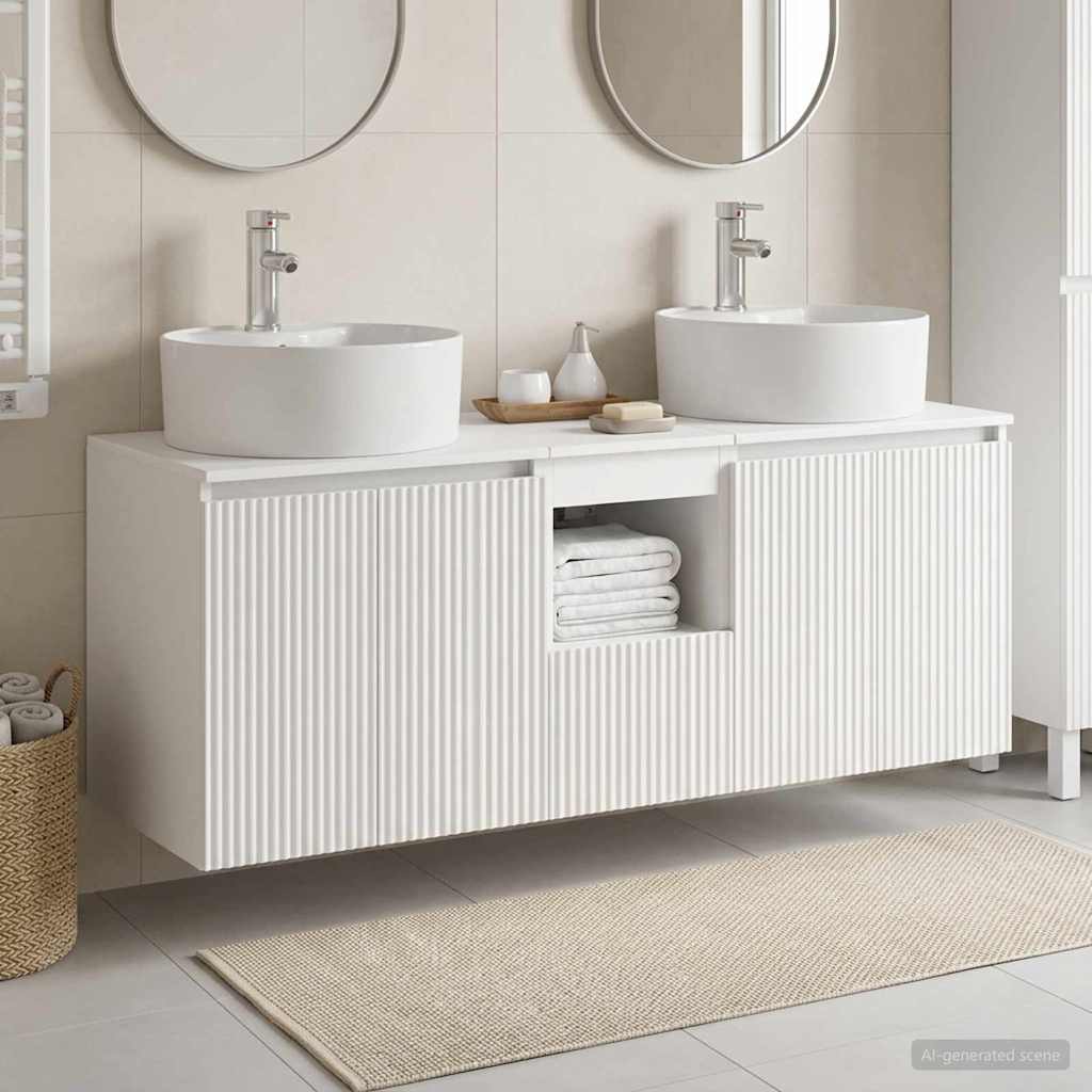 Bathroom Cabinet Set 3 pcs White 49.5 x 44.5 x 65 cm