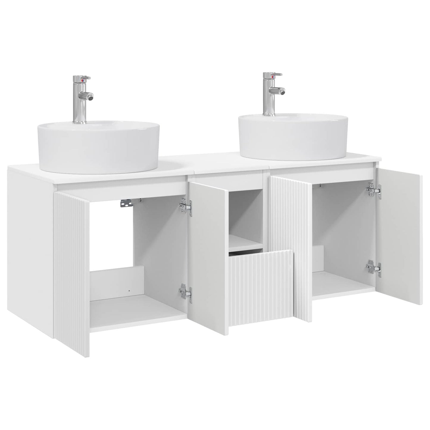 Bathroom Cabinet Set 3 pcs White 49.5 x 44.5 x 65 cm