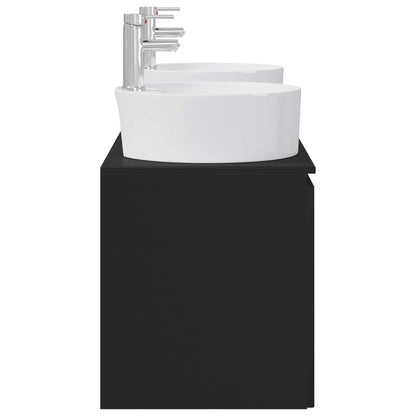 Bathroom Cabinet Set 3 pcs Black 49.5 x 44.5 x 65 cm