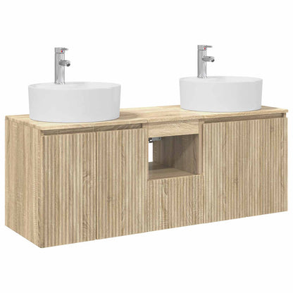 Bathroom Cabinet Set 3 pcs Sonoma Oak 49.5 x 44.5 x 65 cm