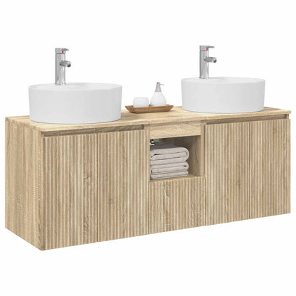 Bathroom Cabinet Set 3 pcs Sonoma Oak 49.5 x 44.5 x 65 cm