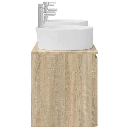 Bathroom Cabinet Set 3 pcs Sonoma Oak 49.5 x 44.5 x 65 cm