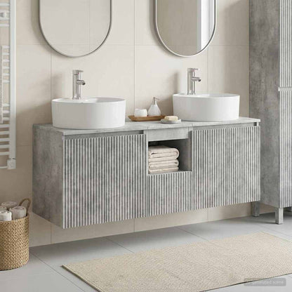 Bathroom Cabinet Set 3 pcs Concrete Grey 49.5 x 44.5 x 65 cm