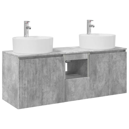 Bathroom Cabinet Set 3 pcs Concrete Grey 49.5 x 44.5 x 65 cm