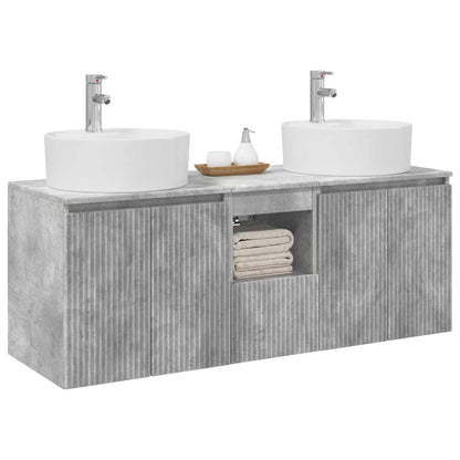 Bathroom Cabinet Set 3 pcs Concrete Grey 49.5 x 44.5 x 65 cm