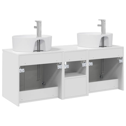 Bathroom Cabinet Set 3 pcs High Gloss White 49.5 x 44.5 x 65 cm