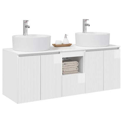 Bathroom Cabinet Set 3 pcs High Gloss White 49.5 x 44.5 x 65 cm