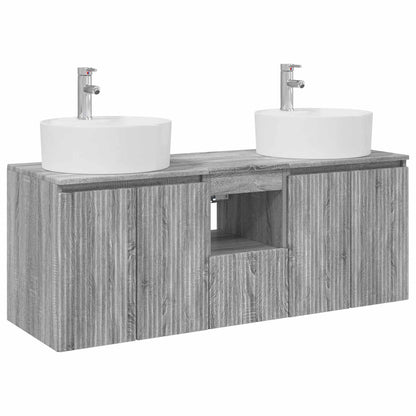 Bathroom Cabinet Set 3 pcs Grey Sonoma 49.5 x 44.5 x 65 cm