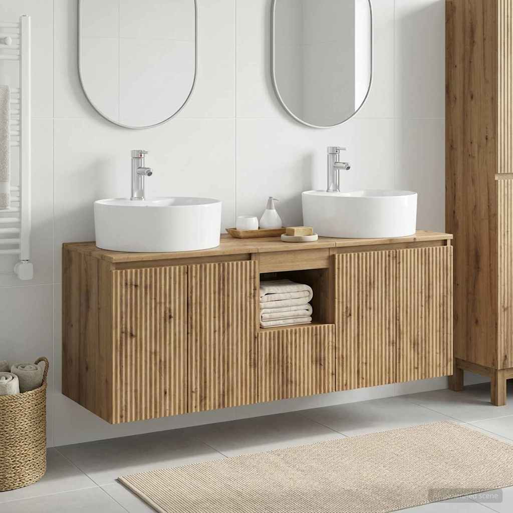 Bathroom Cabinet Set 3 pcs Artisan Oak 49.5 x 44.5 x 65 cm
