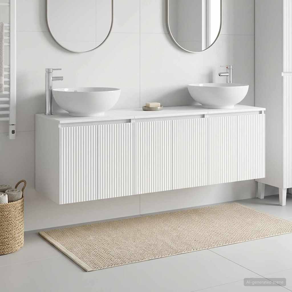 Bathroom Cabinet Set 3 pcs White 49.5 x 44.5 x 65 cm