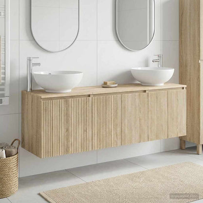 Bathroom Cabinet Set 3 pcs Sonoma Oak 49.5 x 44.5 x 65 cm