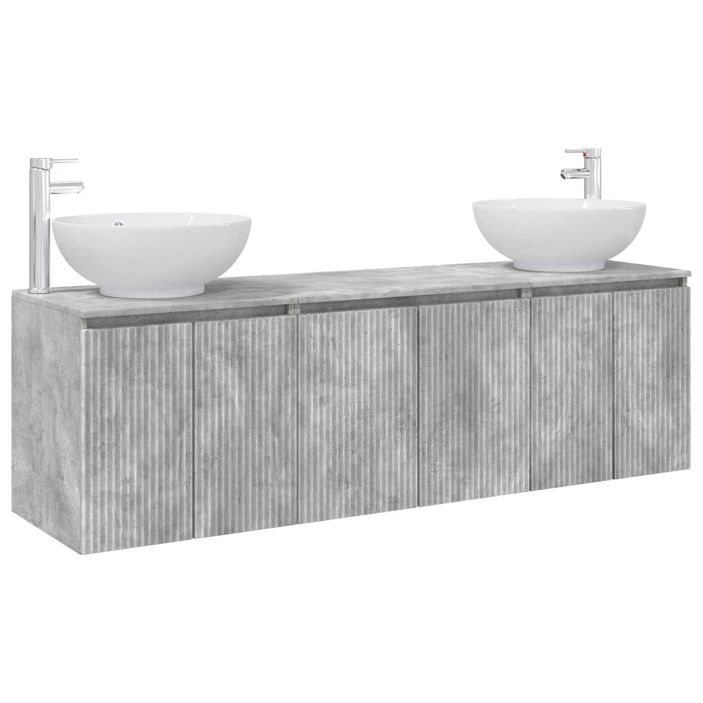 Bathroom Cabinet Set 3 pcs Concrete Grey 49.5 x 44.5 x 65 cm