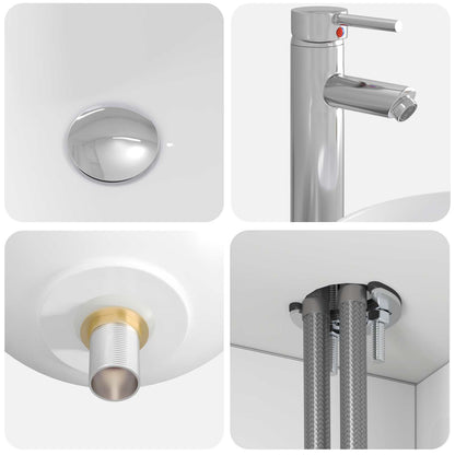 Bathroom Cabinet Set 3 pcs High Gloss White 49.5 x 44.5 x 65 cm