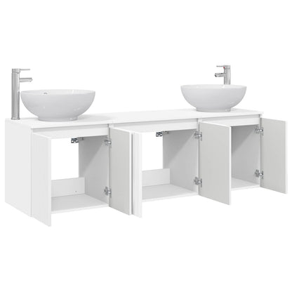 Bathroom Cabinet Set 3 pcs High Gloss White 49.5 x 44.5 x 65 cm
