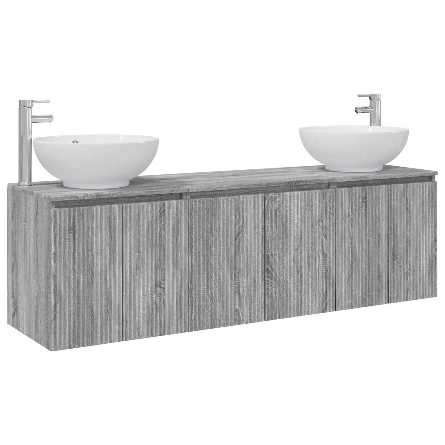 Bathroom Cabinet Set 3 pcs Grey Sonoma 49.5 x 44.5 x 65 cm