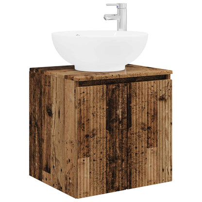 Bathroom Cabinet Set 3 pcs Old Wood 49.5 x 44.5 x 65 cm