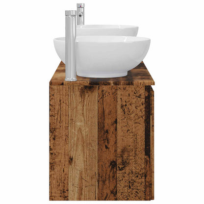 Bathroom Cabinet Set 3 pcs Old Wood 49.5 x 44.5 x 65 cm