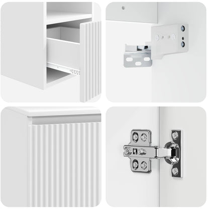 Bathroom Cabinet Set 3 pcs White 49.5 x 44.5 x 65 cm