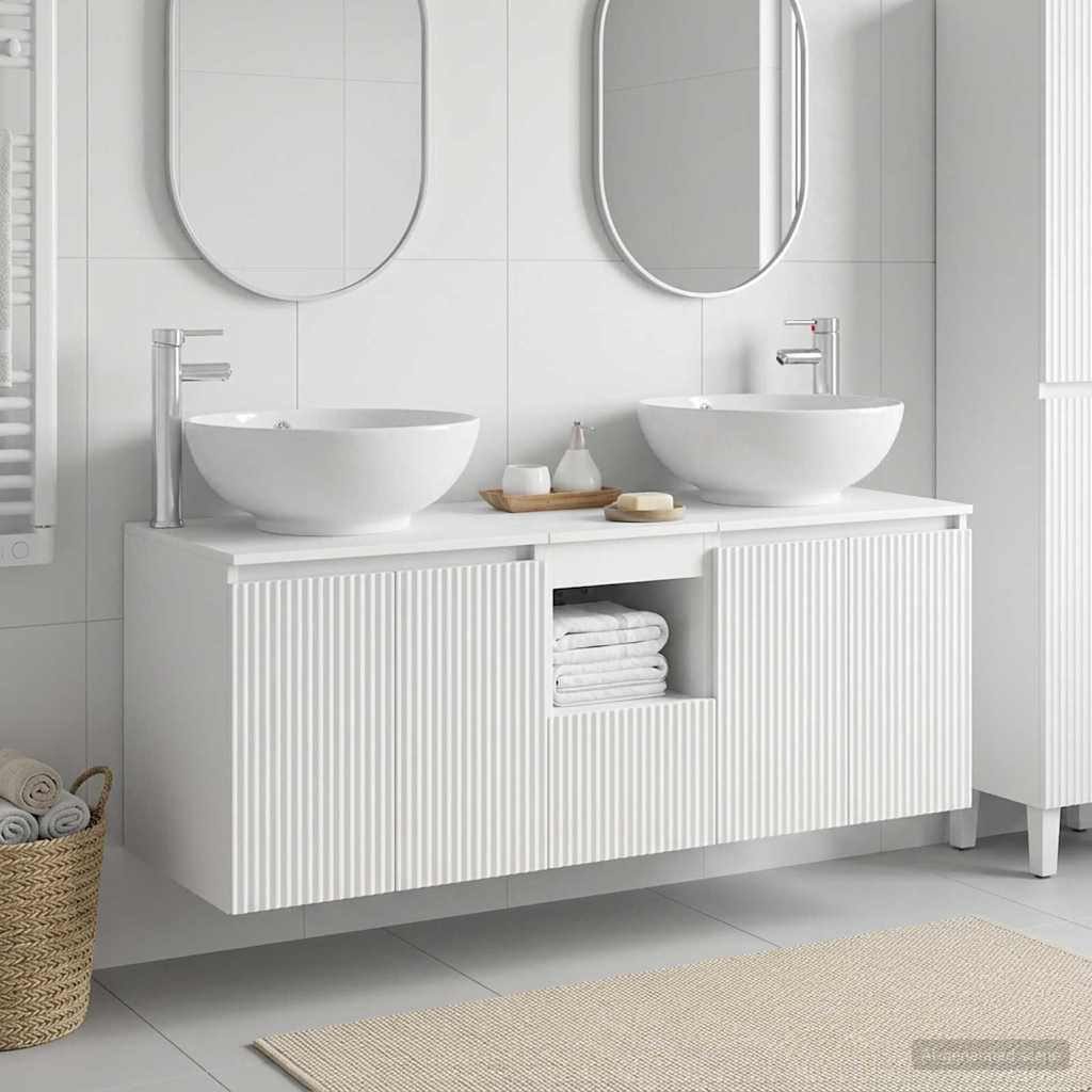 Bathroom Cabinet Set 3 pcs White 49.5 x 44.5 x 65 cm